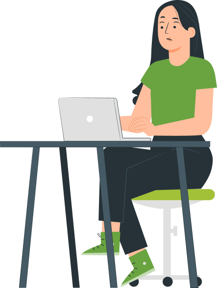 Vertrauensperson sitzt am PC und muss die Benachrichtigung im Notfall starten